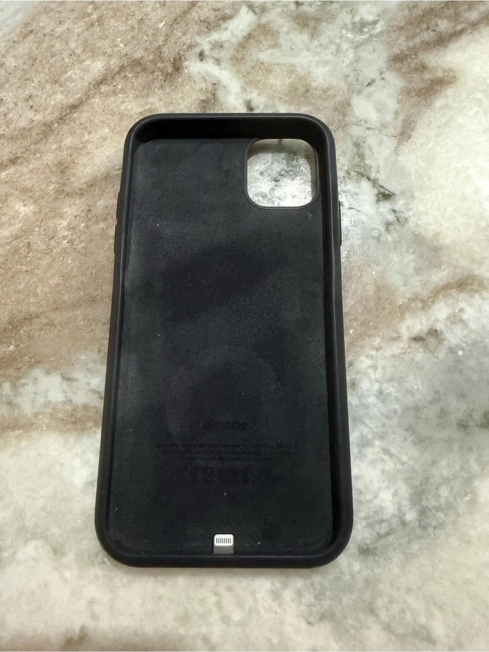 Apple Black Silicone iPhone Case with Apple Logo